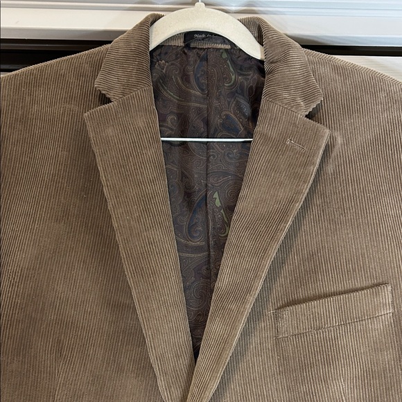 Lauren Ralph Lauren Men's Tan Corduroy Blazer 48" Sports Coat Elbow Patch - Picture 2 of 14